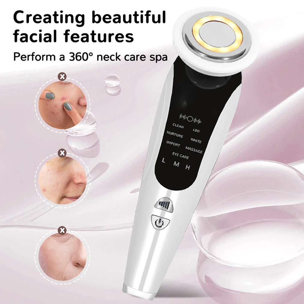 Electric Face Lift Massage with 7 Models 3 Levels Wireless Household Beauty Lift Tightening Vibration Facial Massager Daily Care