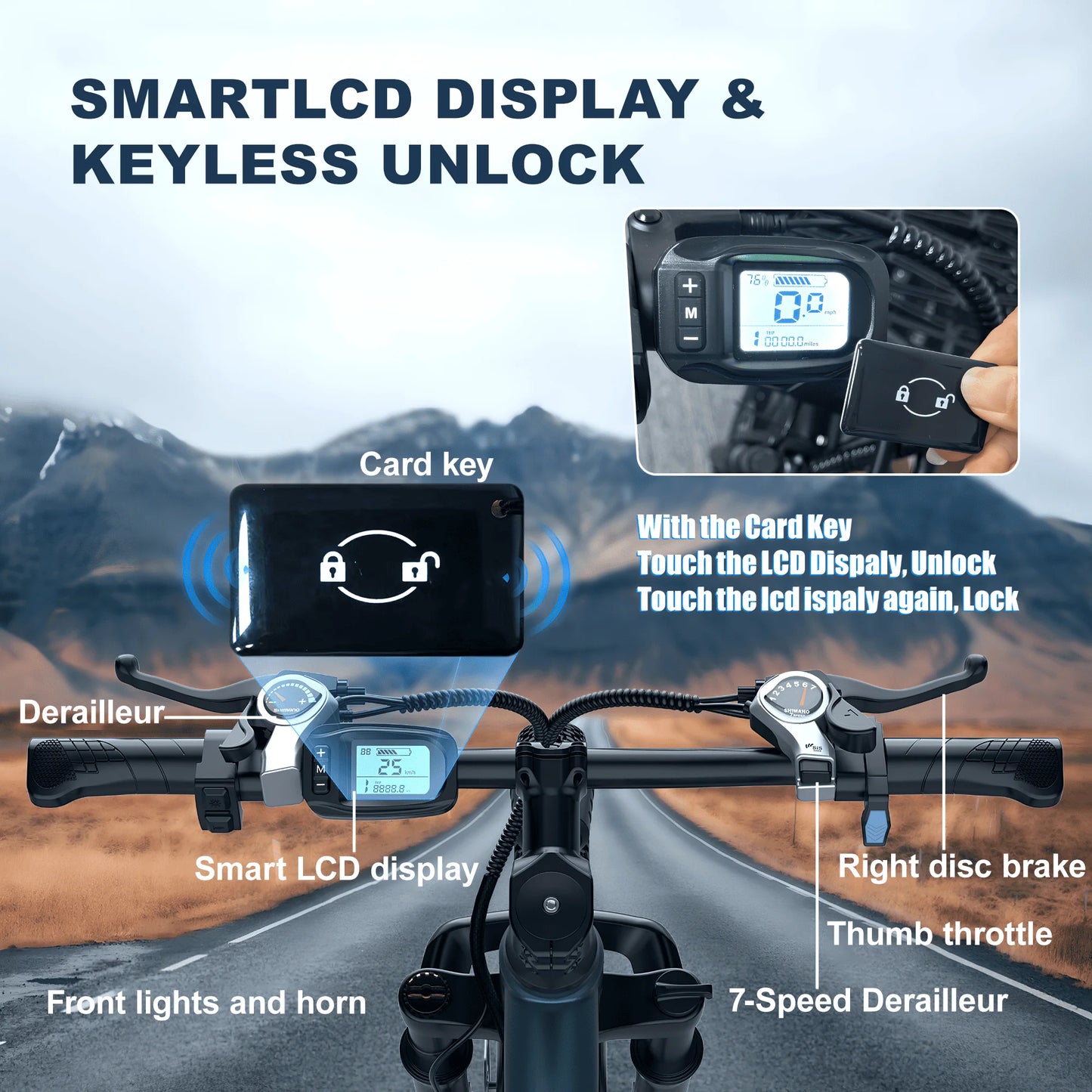 Electric Bike for Adults, 750W Peak Ebike, 40Miles 25MPH Electric Mountain Bike, 24''/26" Adult Electric Bicycle with 36V Battery, 21 Speed, Full Suspension, UL 2849 Certified