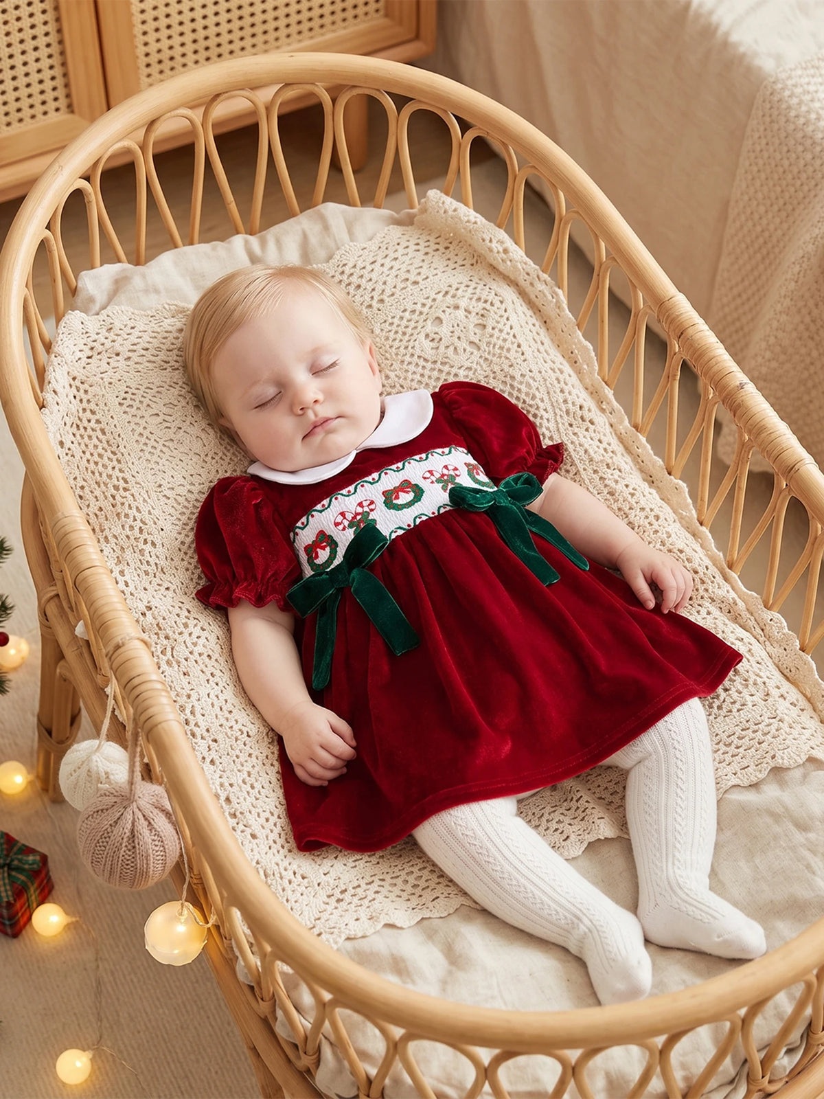 Velvet Christmas Dress Short Girl Christmas Dress Toddler Girl Christmas-Dress Sleeve Toddler Baby Girl