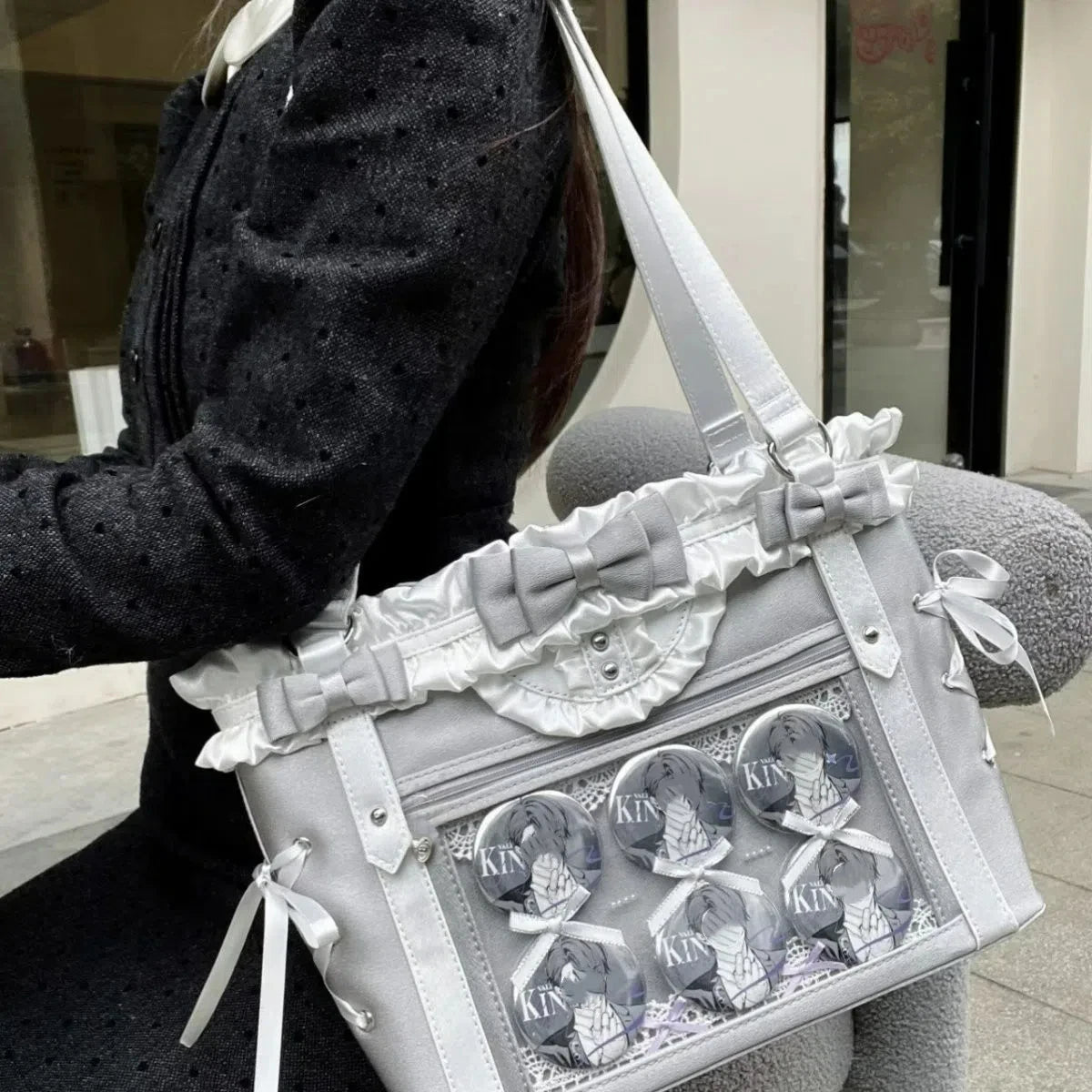 Y2K Ulzzang Ita Bag For Women Large Capacity Bow Tote