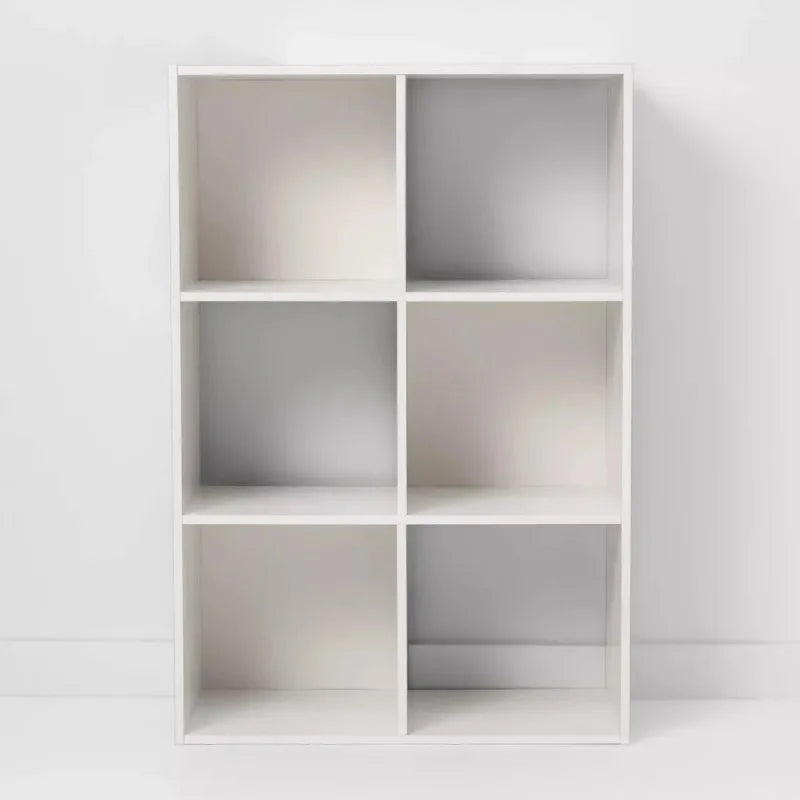 PGY Six Cube Wooden Organizer Shelf Bookcase Storage