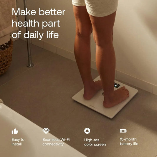 WITHINGS Body Smart - Accurate Scale for Body Weight and Fat Percentage, Body Composition Wi-Fi and Bluetooth Weight Scale