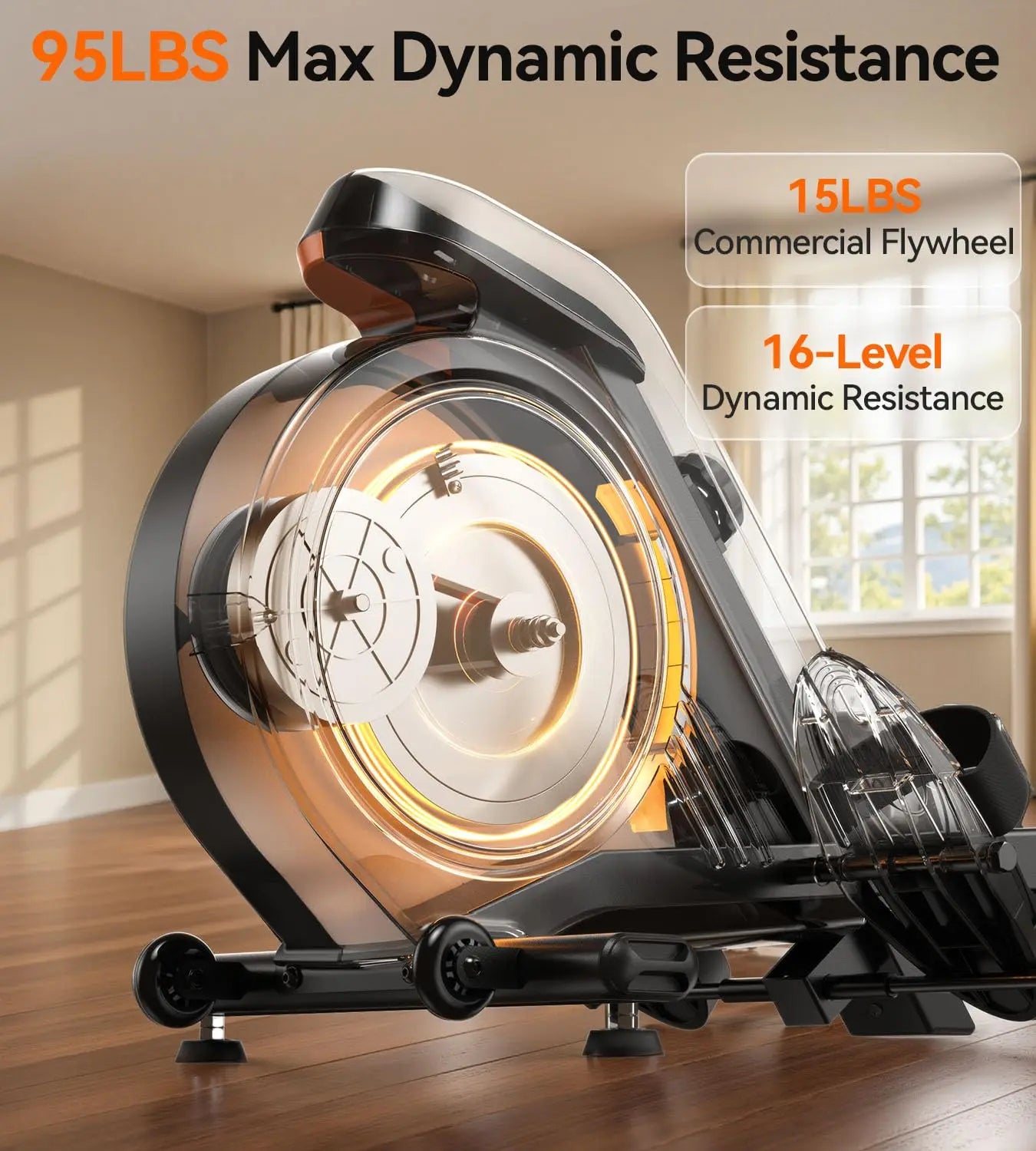 YOSUDA Magnetic Rowing Machine With Bluetooth App Support For Home Gym