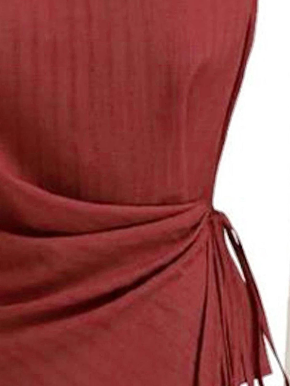 Women's Sleeveless Side Tie Top Matching High Waist Wide Leg Pants For Office Daily Dinner Casual Fashion Occasions