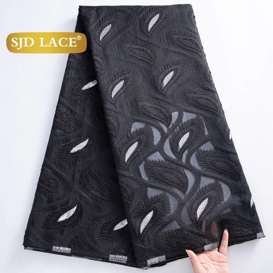 Nigerian Brocade Lace Damask Fabrics African Jacquard For Women Dresses